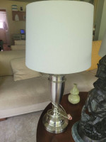Tall Table Silver Lamp (Set of 2)