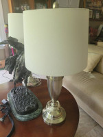 Tall Table Silver Lamp (Set of 2)