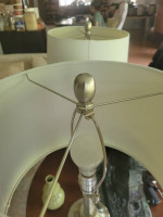 Tall Table Silver Lamp (Set of 2)
