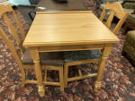 SMALL used table w/2 chairs of your choice
