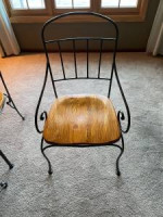 Kitchen/Dining Room Wood/Iron Table & Chair Set... very nice.......