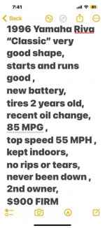 1996 Yamaha XC125