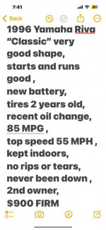 1996 Yamaha XC125
