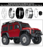 GLOBACT Aluminum 1.9 in Beadlock Wheels Adjustable Offset for 1/10 TRX4 TRX6 Axial SCX10 I II III Redcat GEN7 GEN8 RC