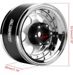 GLOBACT Aluminum 1.9 in Beadlock Wheels Adjustable Offset for 1/10 TRX4 TRX6 Axial SCX10 I II III Redcat GEN7 GEN8 RC
