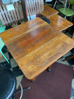 Dropleaf bar table with TV tray set