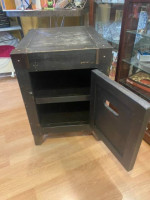 Industrial Wood & Metal Black End Table 'NY Bronx Central Park'