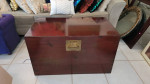 MOVING SALE! VINTAGE MAHOGANY PALM LAQUERED STORAGE CHEST COFFEE TABLE