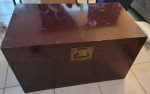 MOVING SALE! VINTAGE MAHOGANY PALM LAQUERED STORAGE CHEST COFFEE TABLE