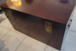 MOVING SALE! VINTAGE MAHOGANY PALM LAQUERED STORAGE CHEST COFFEE TABLE