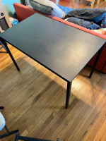 Table, black, 43 1/4x26 3/8 "