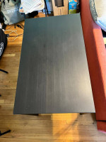 Table, black, 43 1/4x26 3/8 "