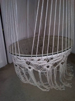 Vintage Macreme Hanging Table
