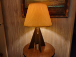 Mid Century Atomic Rocket Table Lamp with Shade