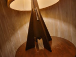 Mid Century Atomic Rocket Table Lamp with Shade