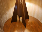 Mid Century Atomic Rocket Table Lamp with Shade