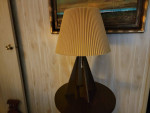 Mid Century Atomic Rocket Table Lamp with Shade