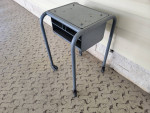Vintage Industrial Metal Night Stand Rolling Table