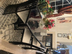 Italian birch black Lacquer dining table