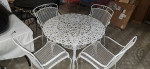 Old Salterini Ornate Patio Table & 4 Chairs..extreme rare