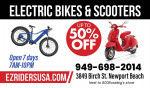 E BIKES STORE FOR SALE- NEWPORT BEACH GREAT LOCATION 1400 RENT!
