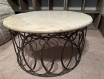 Ella Home 'New Orleans' 36" dia. Marble Coffee Table