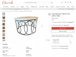 Ella Home 'New Orleans' 36" dia. Marble Coffee Table