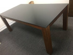 Dining Room Table with Black glass top