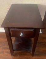2 Matching Wood Accent Side Table End Table