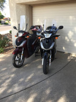 two Honda SH150i touring Scooters