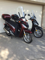 two Honda SH150i touring Scooters