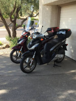two Honda SH150i touring Scooters