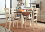Woodanville 5 pcs tow-tone finish Dining Table and 4 Chairs
