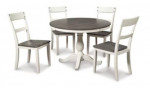 Woodanville 5 pcs tow-tone finish Dining Table and 4 Chairs