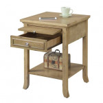 Convenience Concepts American Heritage Logan 1 Drawer End Table with P