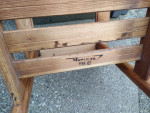 Mersman oak glass top accent table