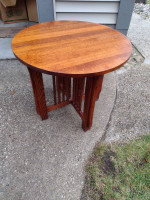 Large oak accent table