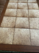 Teak and Tile Coffee Table