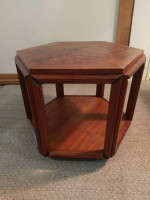 1950s Cocktail Table Brown Saltman Burl Top Mid Century Modern