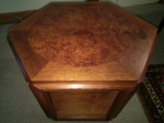 1950s Cocktail Table Brown Saltman Burl Top Mid Century Modern