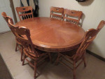 Oak Table with 6 Chairs