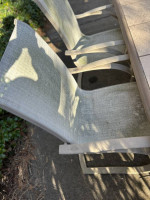 8 Person Outdoor Table w/Sling Chairs