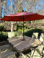 8 Person Outdoor Table w/Sling Chairs