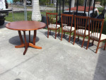 SCANDINAVIAN DESIGN TEAK DINING TABLE 4 CHAIRS
