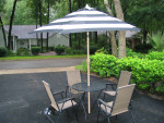 Patio Set: Umbrella, Chairs, Table
