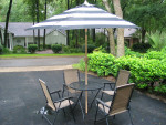 Patio Set: Umbrella, Chairs, Table