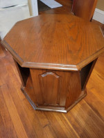 DARK WOOD END TABLE