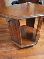 DARK WOOD END TABLE