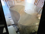 DINING ROOM TABLE & 6 CHAIRS OVAL GLASS TOP