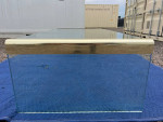 Vintage Pace Sleek Glass Waterfall Coffee Table / Cocktail Table by Leon Rosen